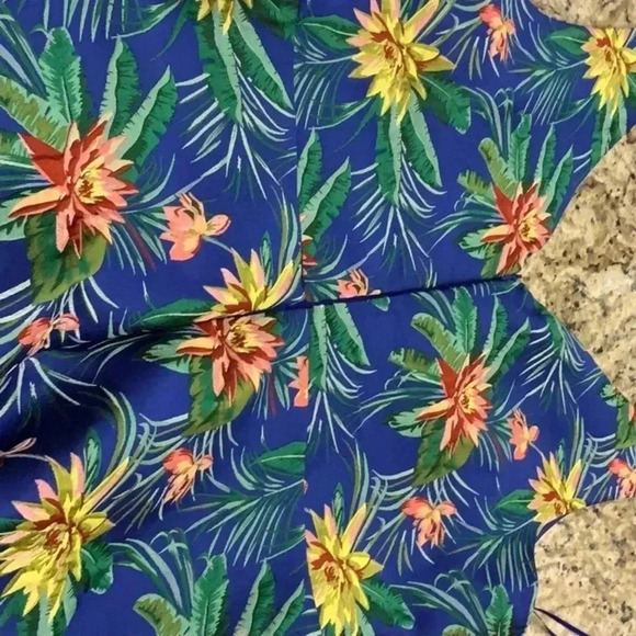 CECE BLUE HAVANA FIESTA TROPIC NIGHT V neck dress SIZE 14 - Picture 4 of 7